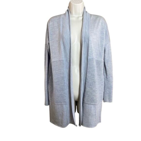 Lululemon Gray Back Slit 100% Merino Wool Cardigan size 2 - Picture 1 of 6